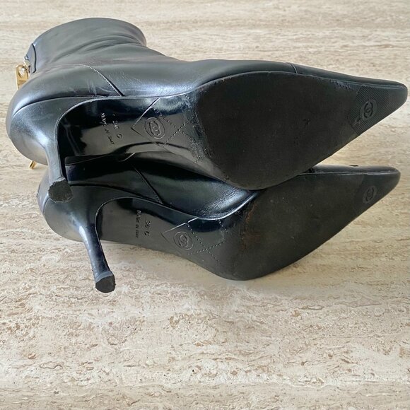 Vintage Chanel Mesh CC Ankle Boots - Picture 8 of 9